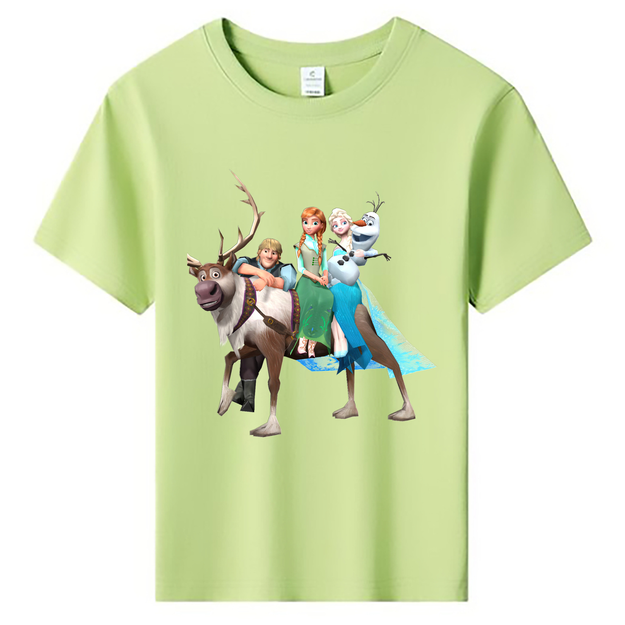 （画像用） アナと雪の女王 アンナ エルサ Frozen Anna Elsa 綿100％キッズTシャツ（フロントプリント）